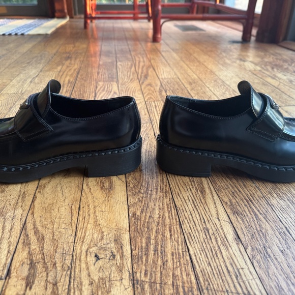 Prada platform leather loafers size 37.5 - Picture 6 of 14